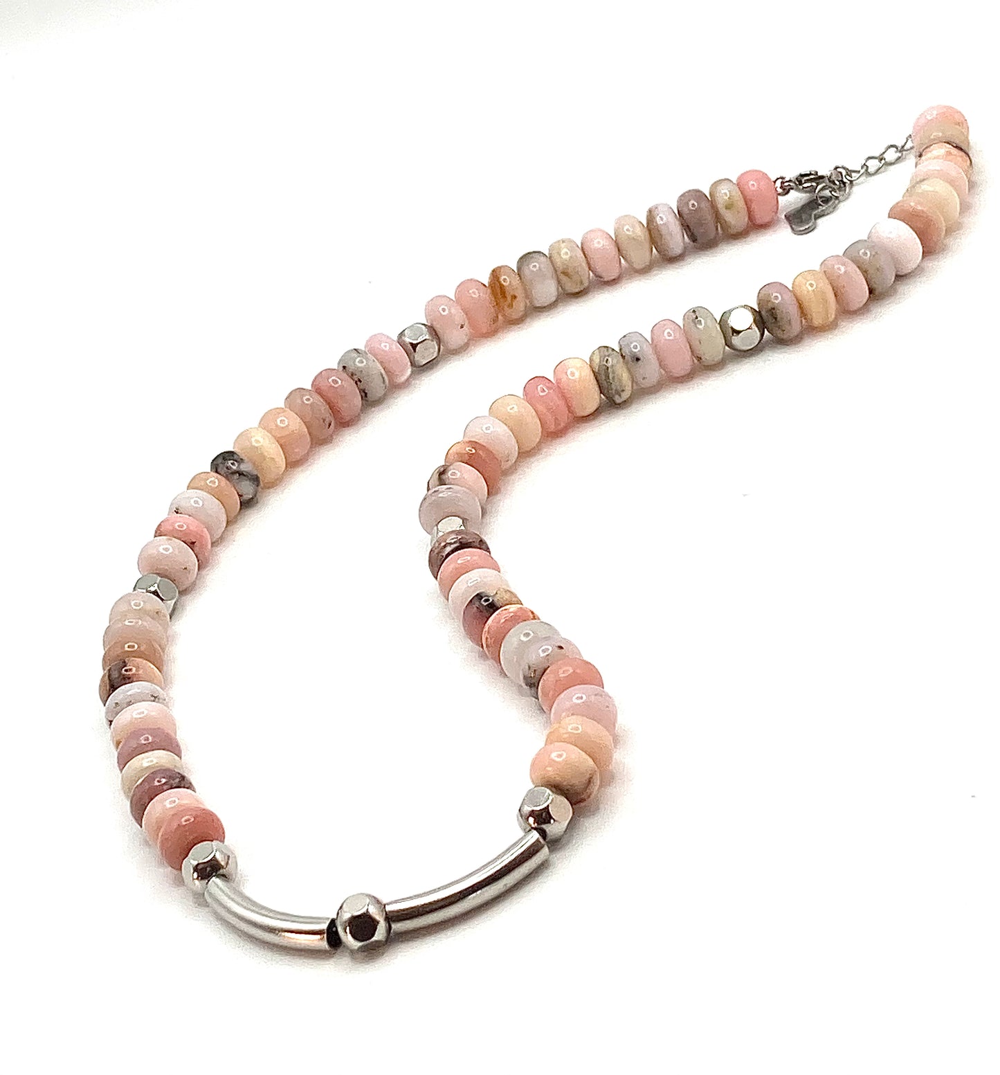 Rosary necklace with steel star