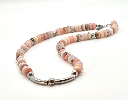 Rosary necklace with steel star