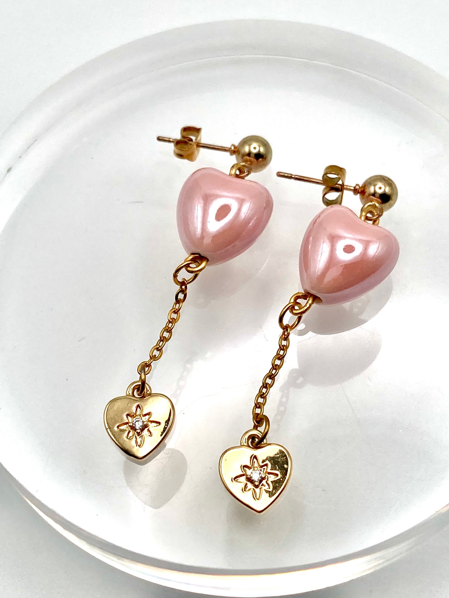Orecchini con cuore ceramica