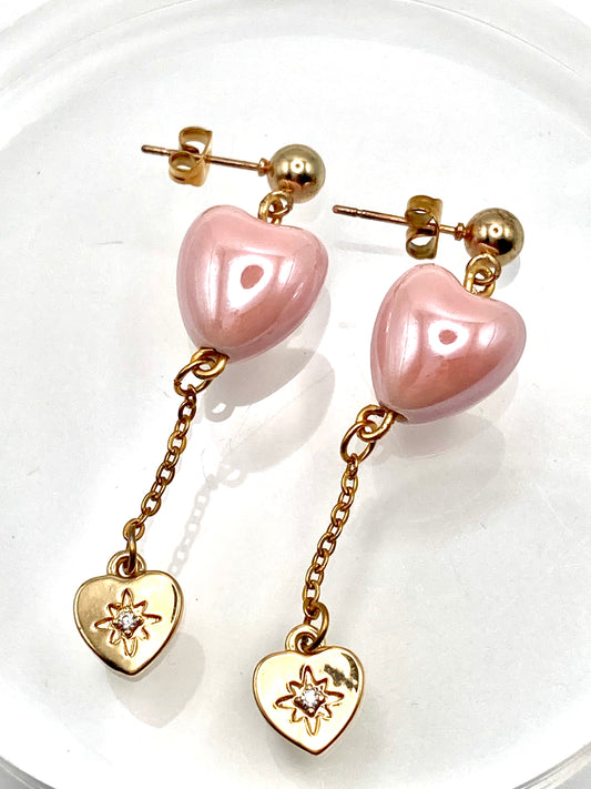 Orecchini con cuore ceramica
