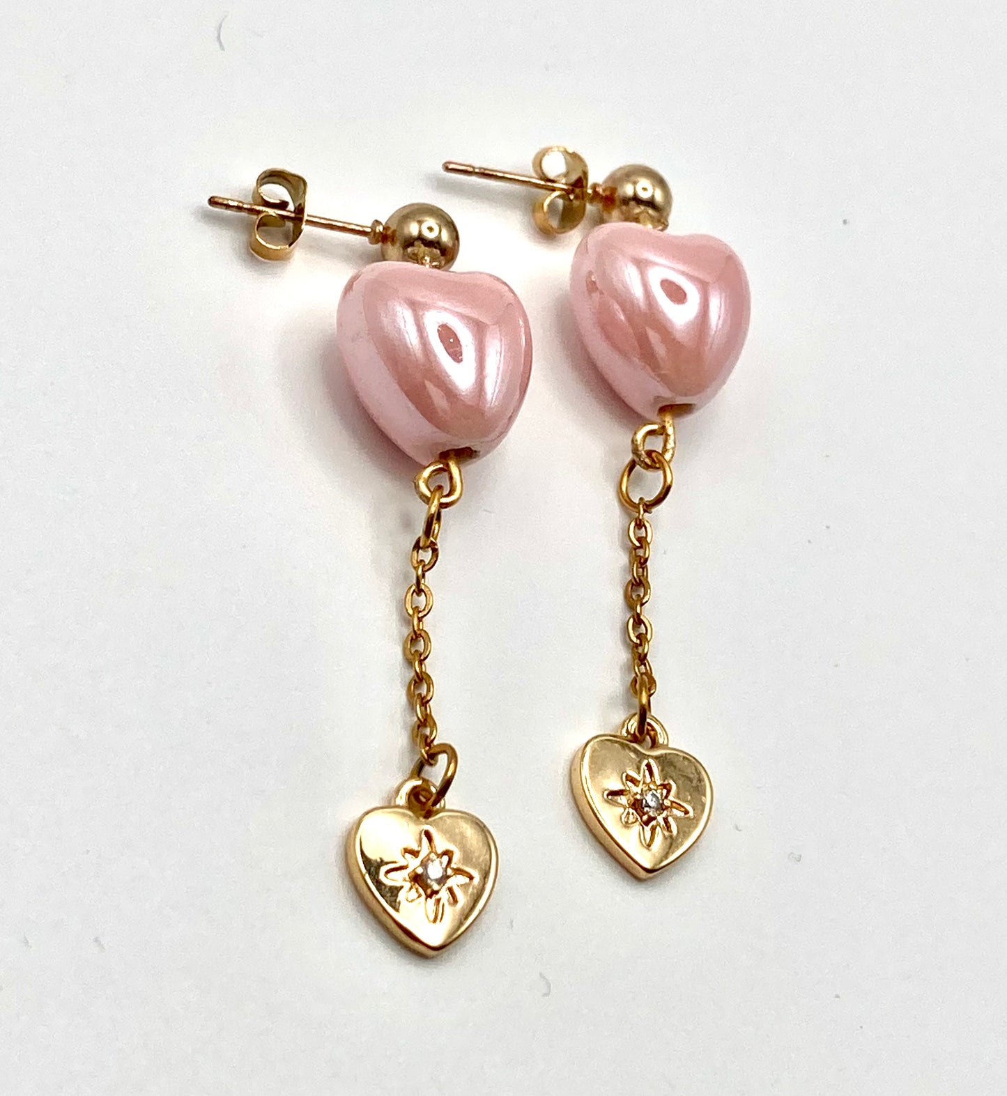 Orecchini con cuore ceramica