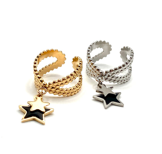 Anello a fascia con stelle