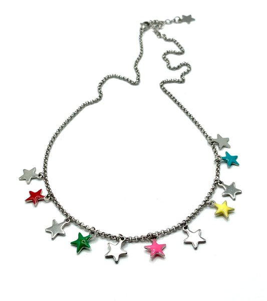 Collana con stelline smaltate