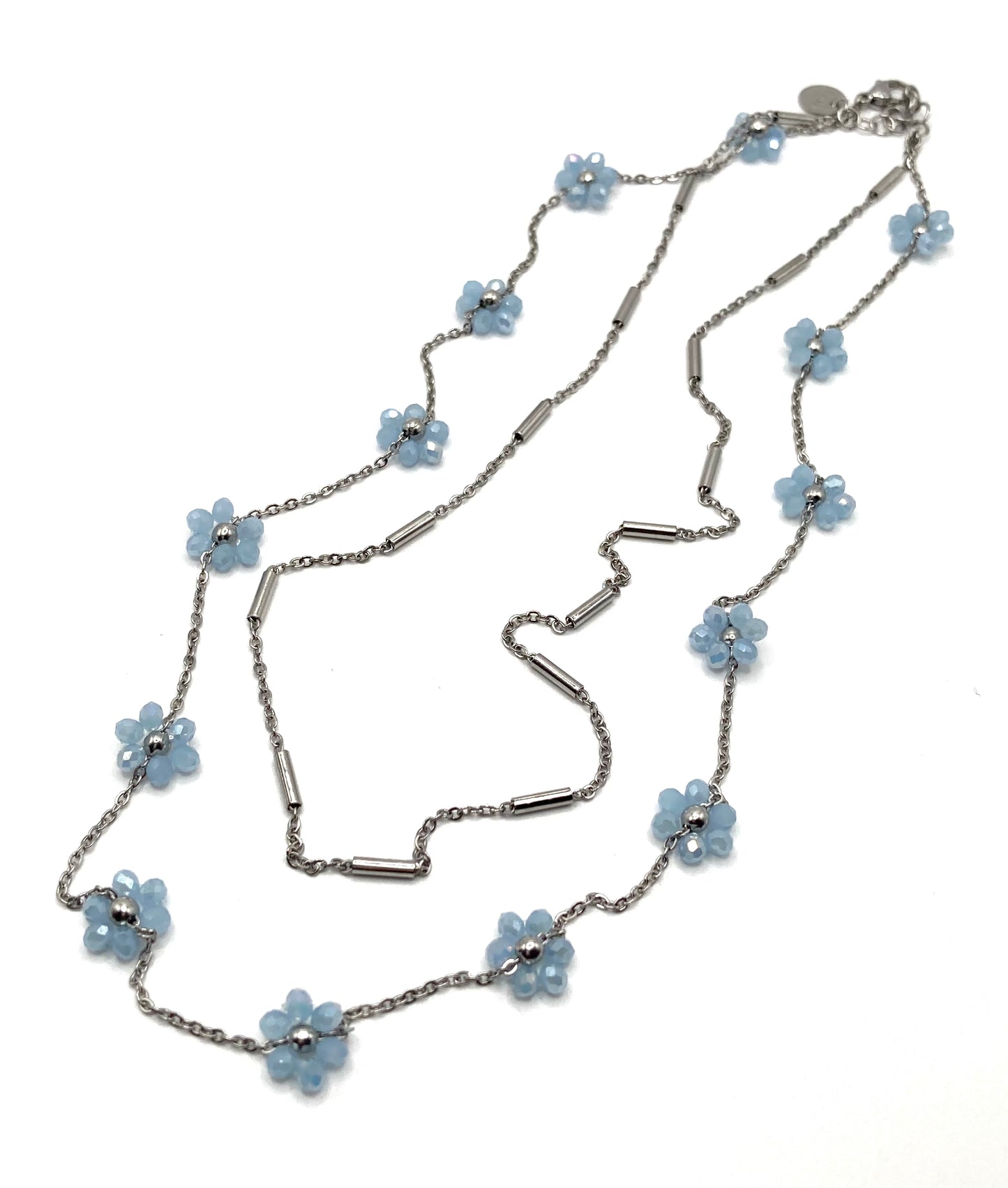 Collana con fiori in cristallo