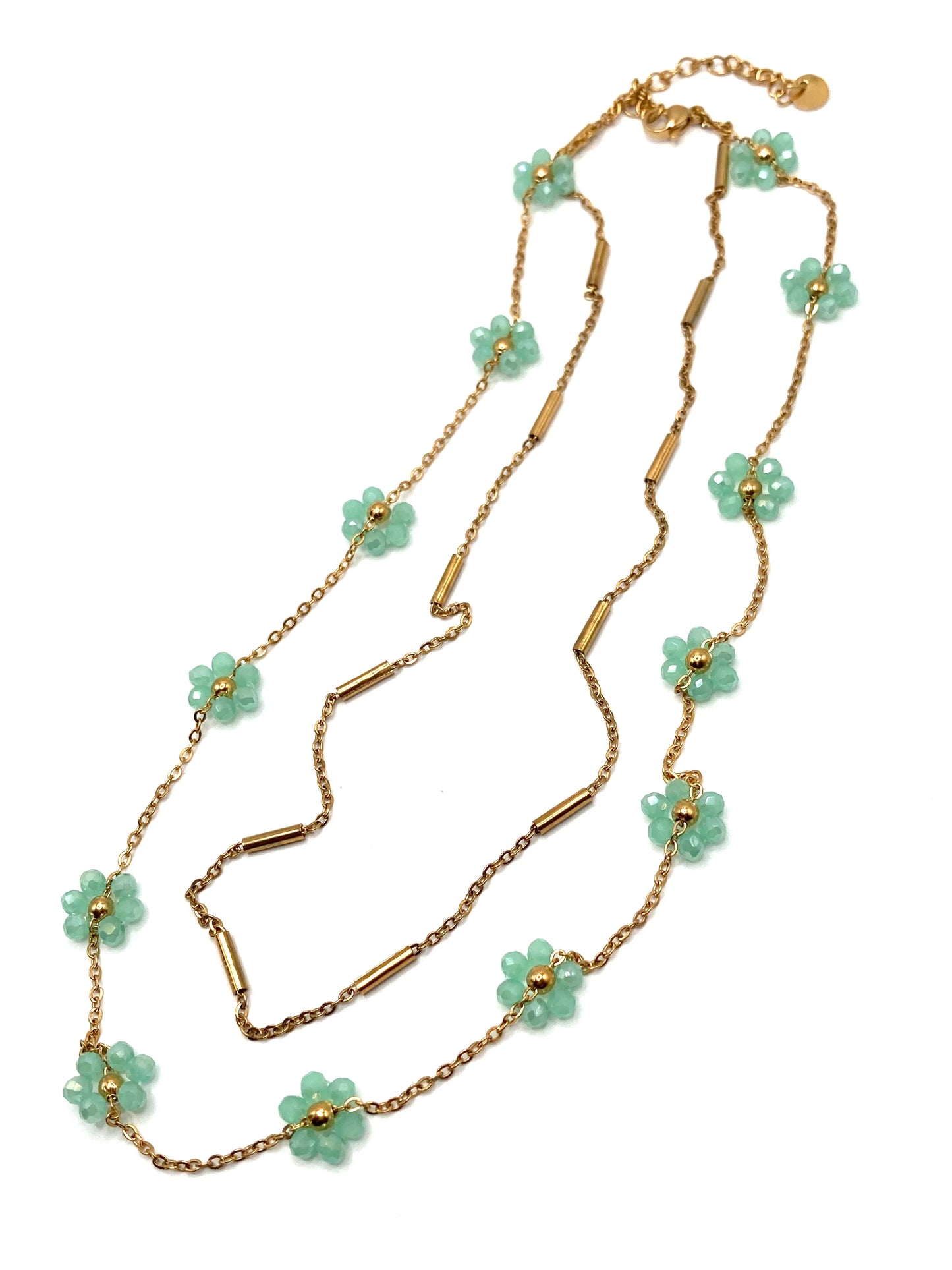 Collana con fiori in cristallo