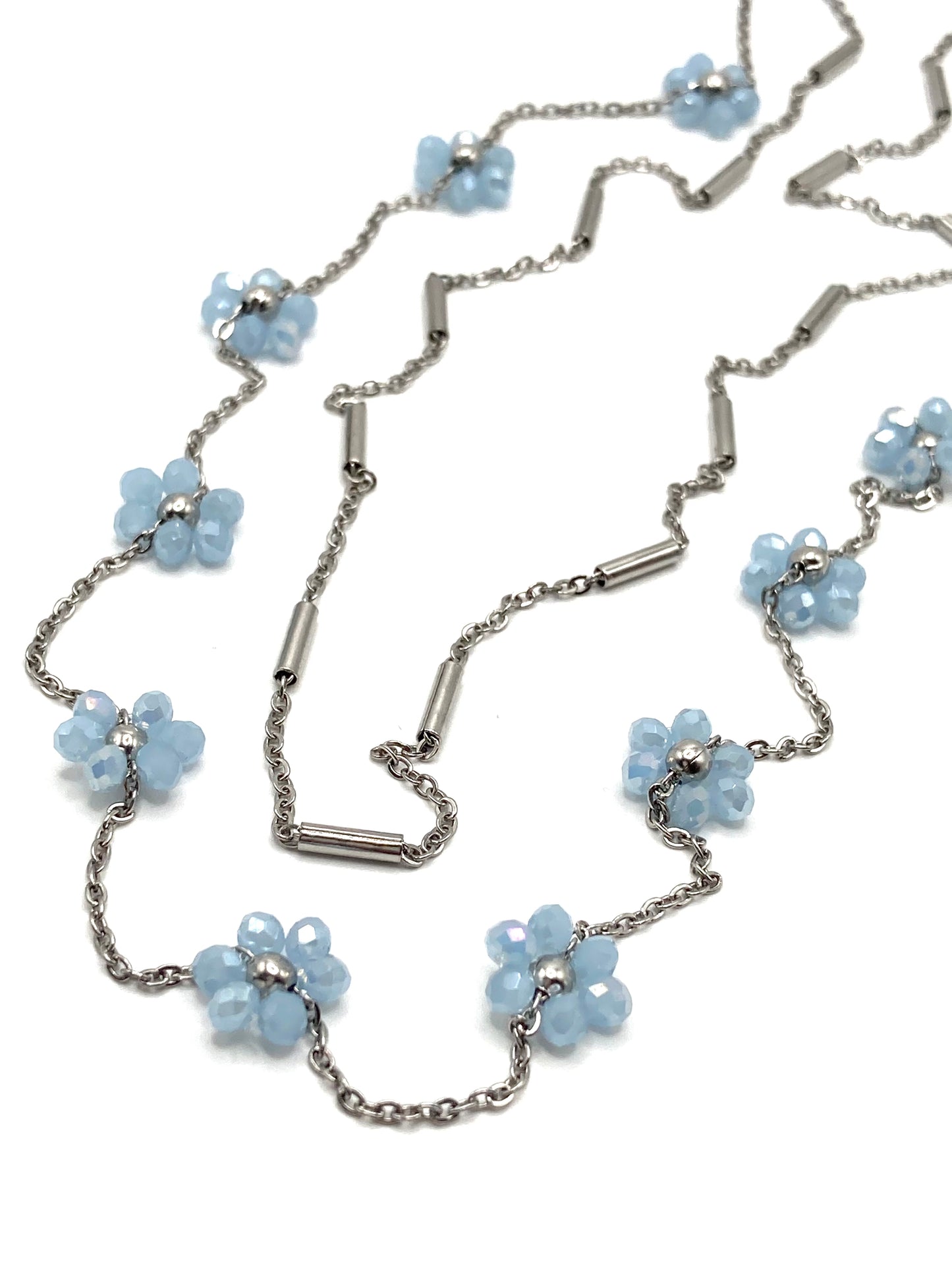 Collana con fiori in cristallo