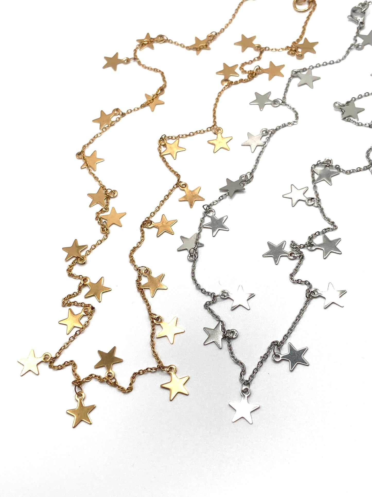 Collana con stelline in acciaio