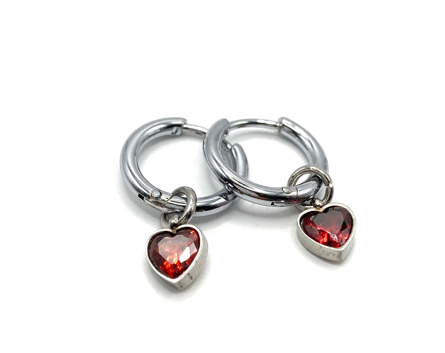 Orecchini a cerchio punto luce