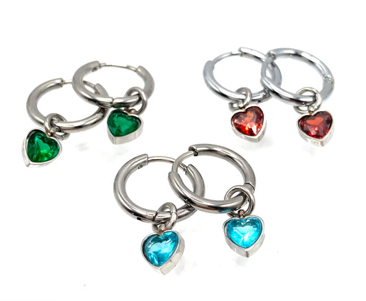 Orecchini a cerchio punto luce