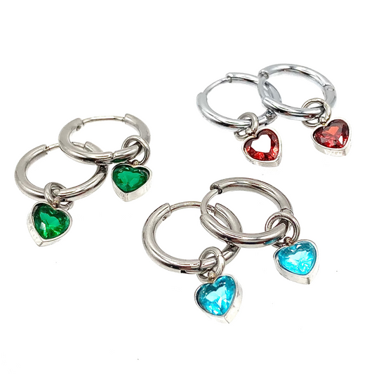 Orecchini a cerchio punto luce