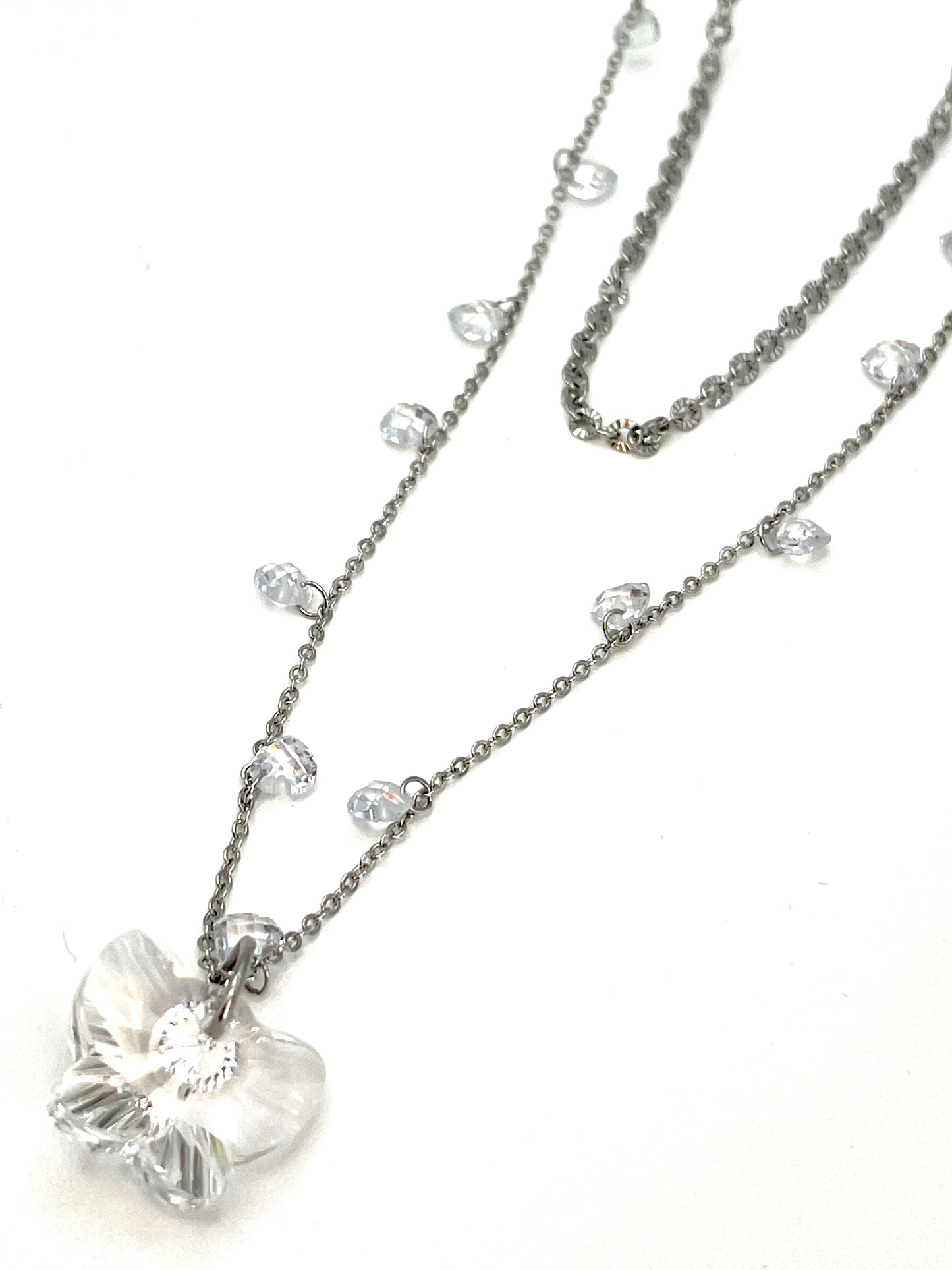 Rosary necklace with steel star