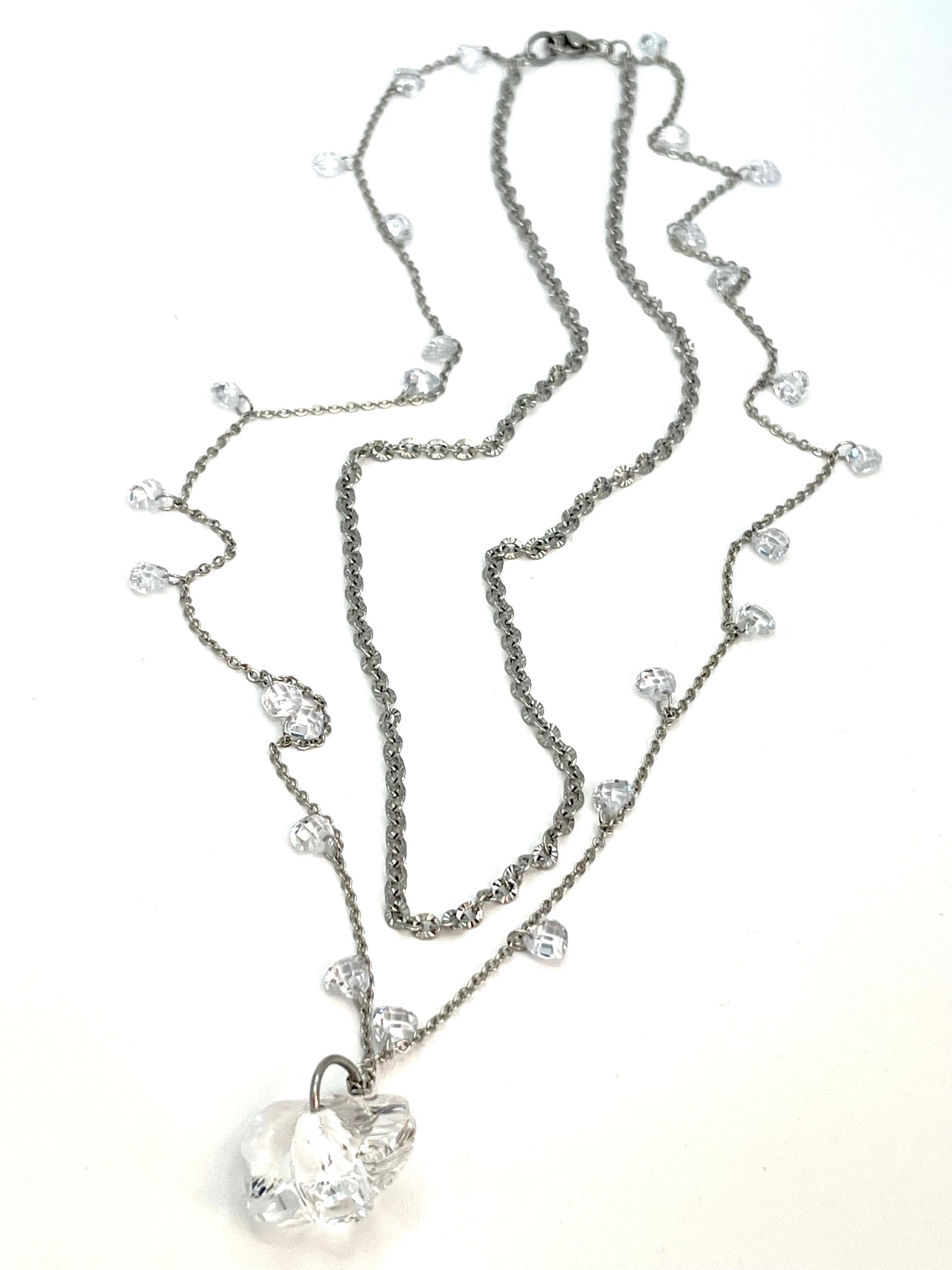Rosary necklace with steel star