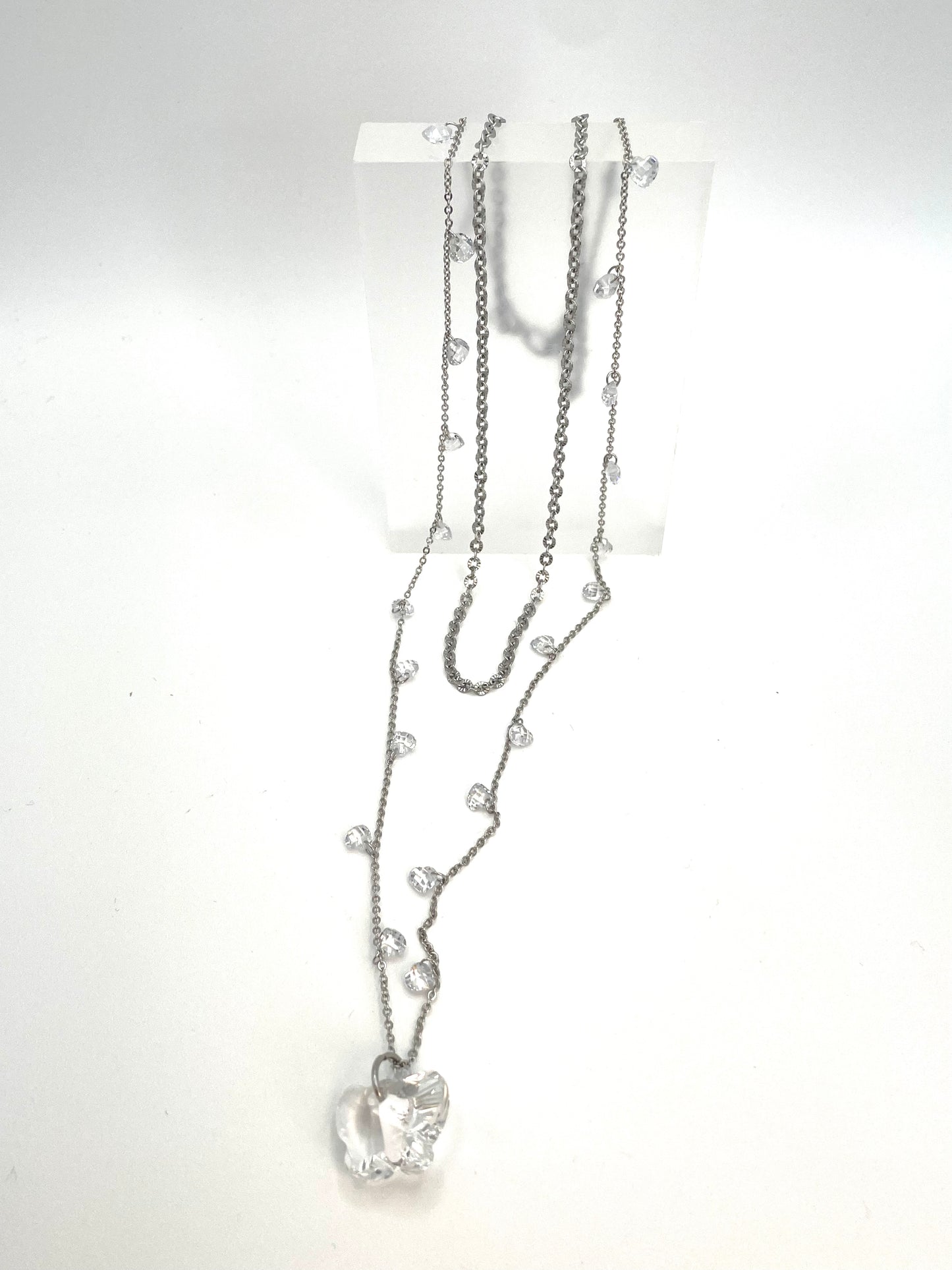Rosary necklace with steel star