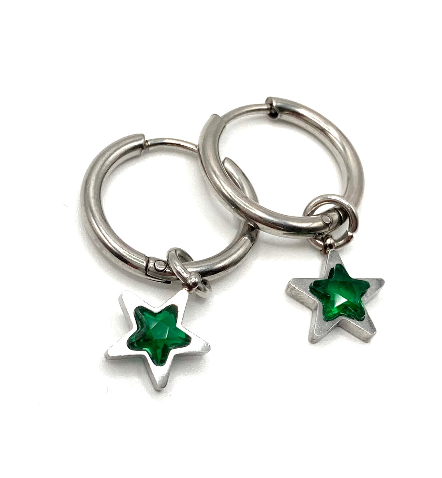 Orecchini a cerchio punto luce