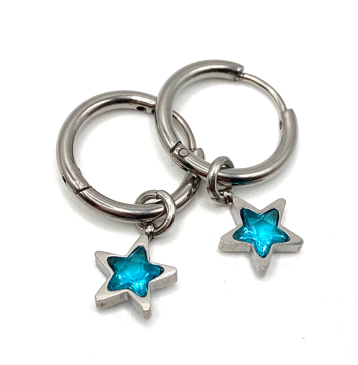 Orecchini a cerchio punto luce