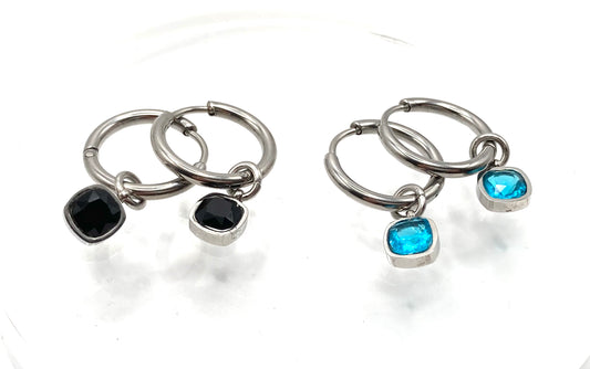 Orecchini a cerchio punto luce