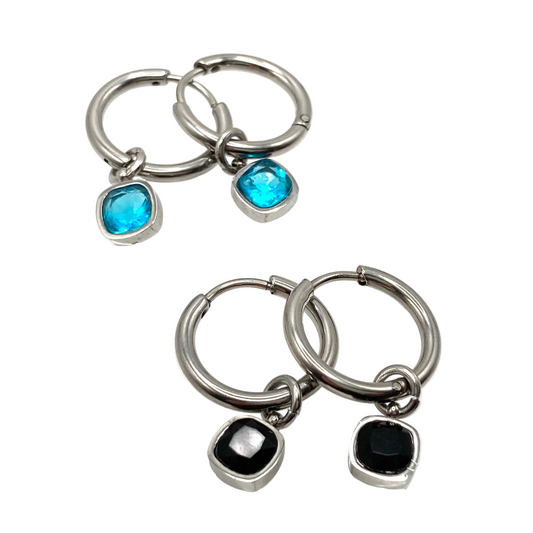 Orecchini a cerchio punto luce