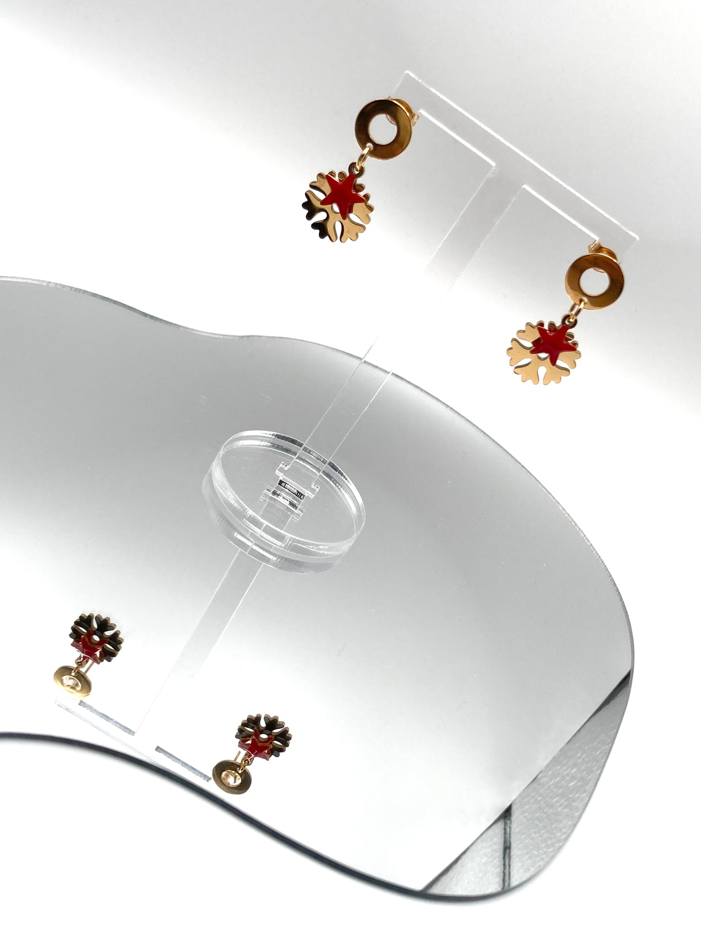 Orecchini con snow e stellina