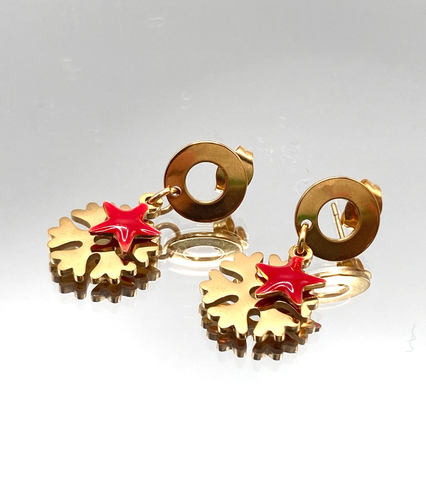 Orecchini con snow e stellina