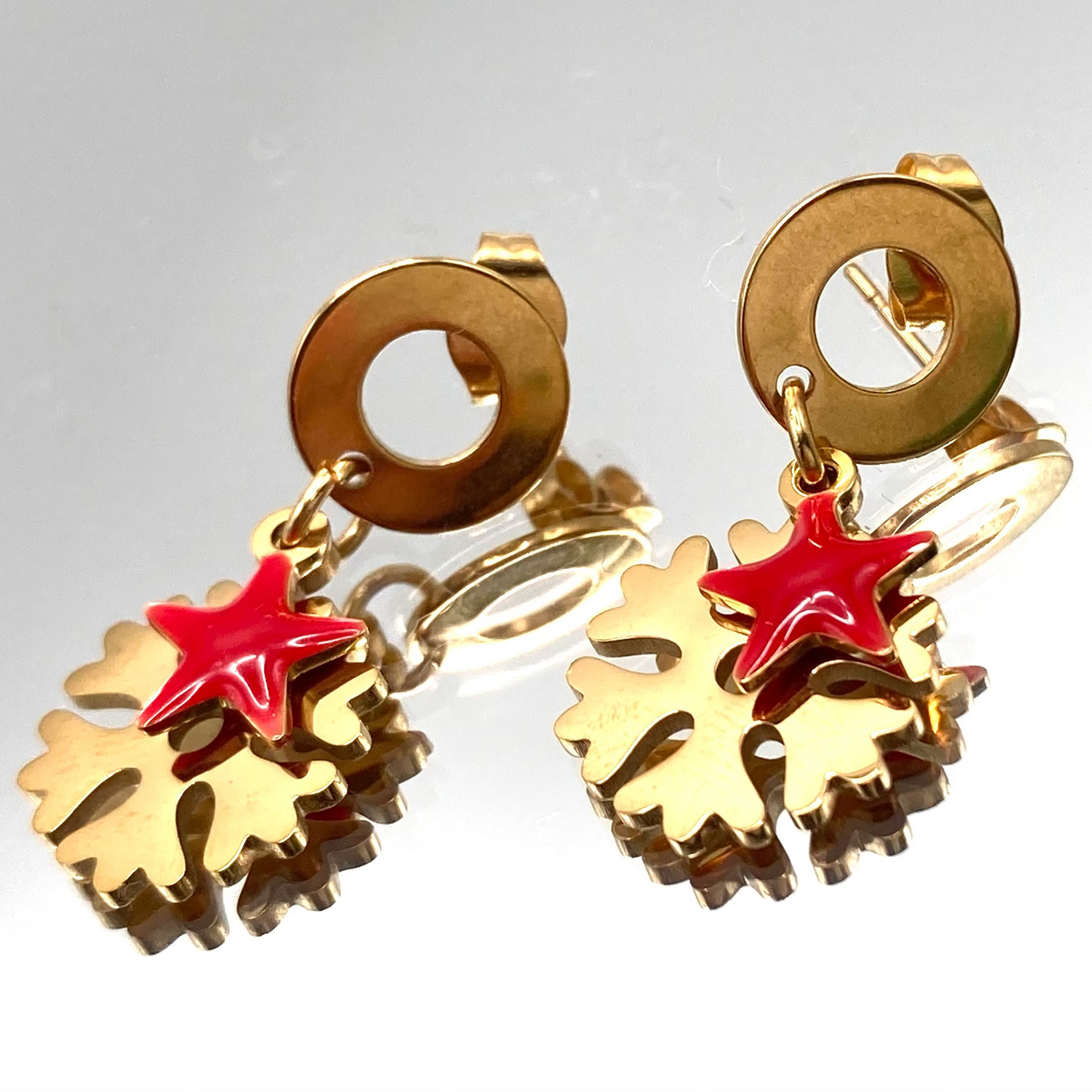 Orecchini con snow e stellina