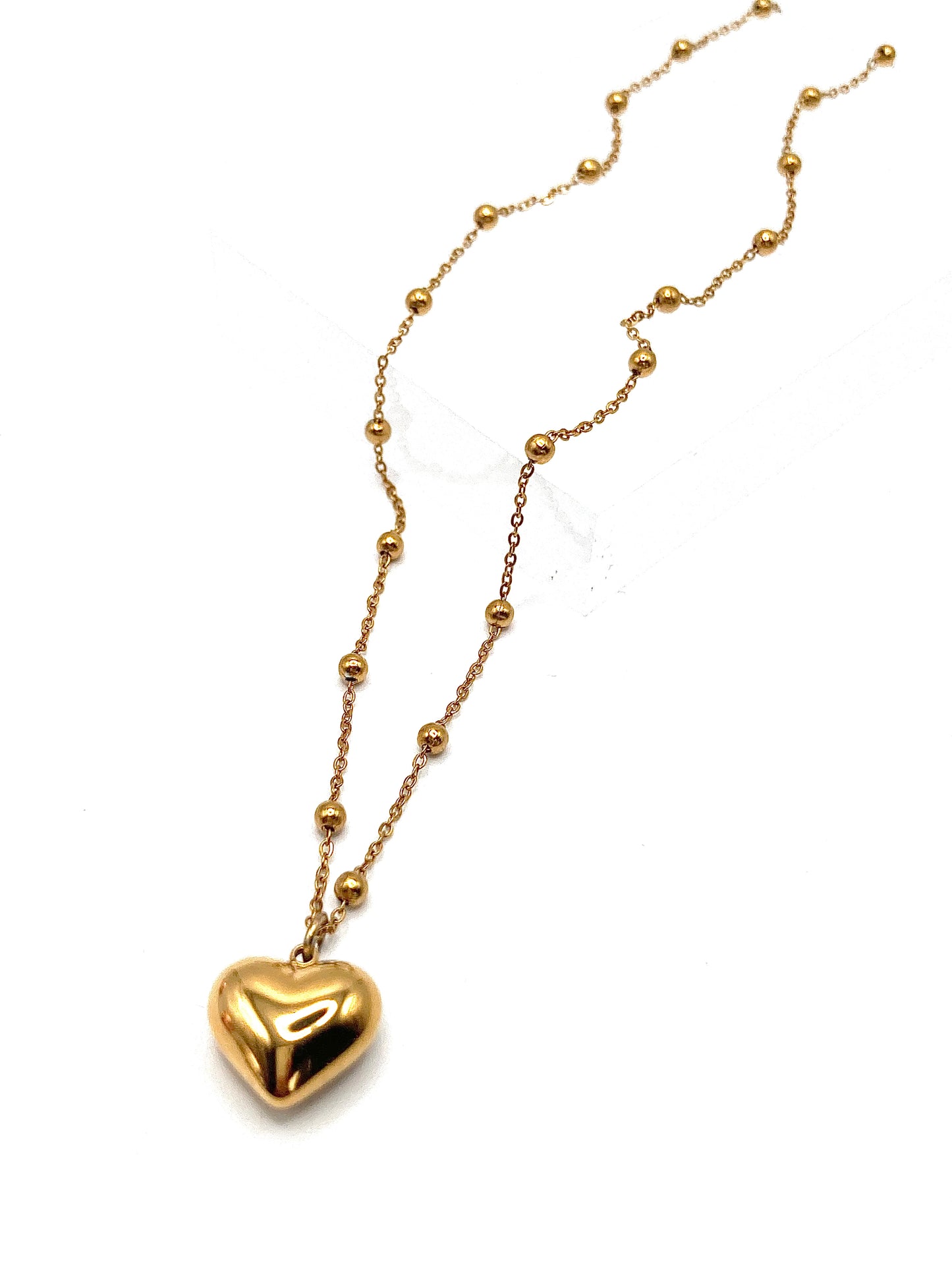 Collana con cuore bombato