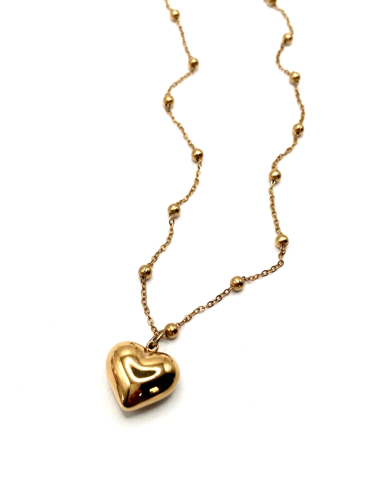 Collana con cuore bombato