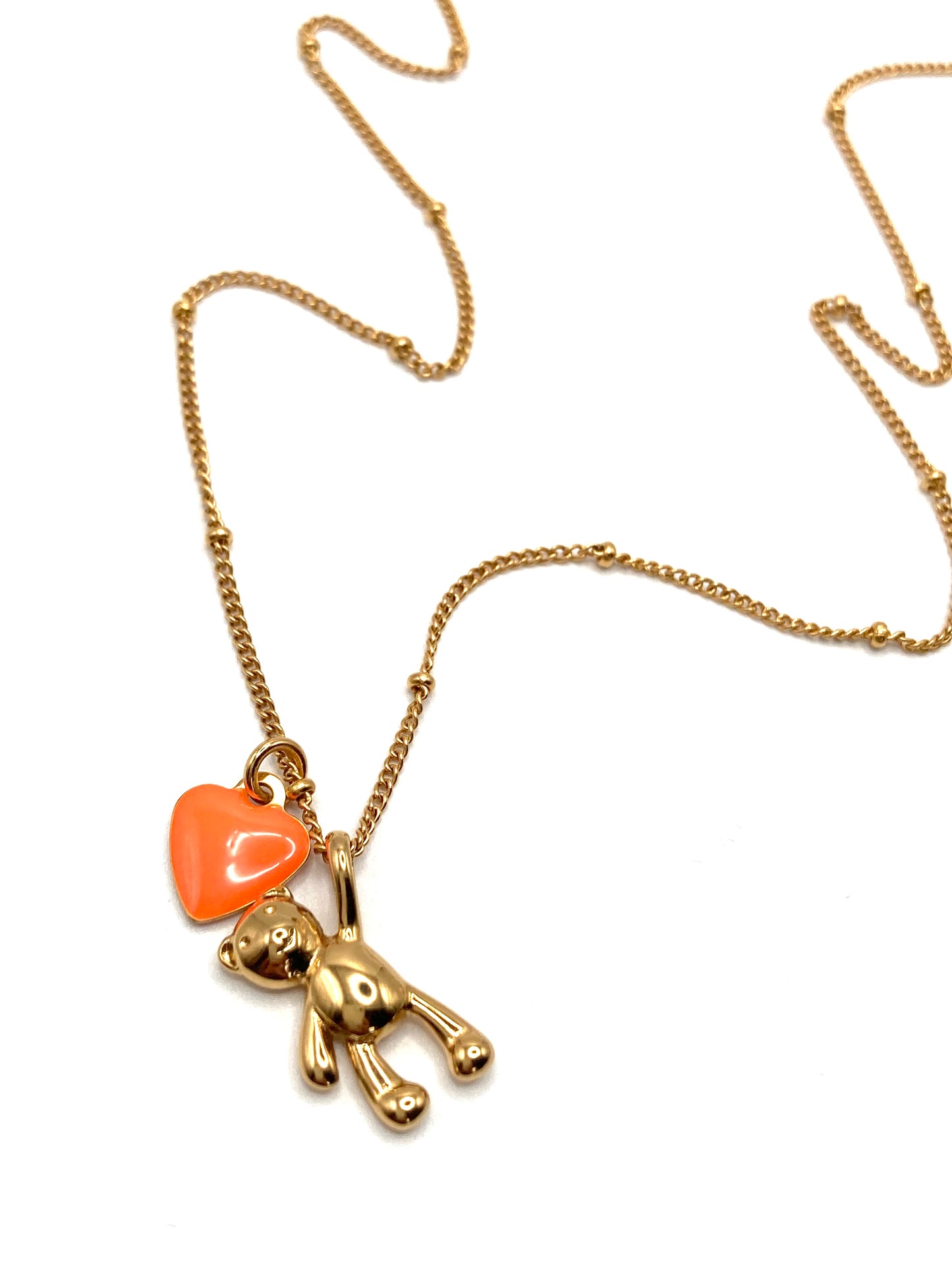Collana con orsetto e cuore