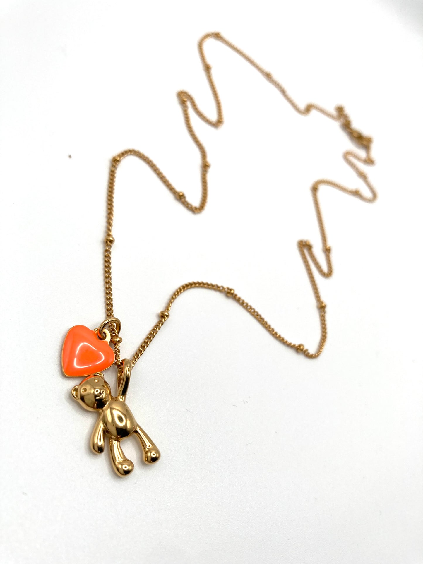 Collana con orsetto e cuore