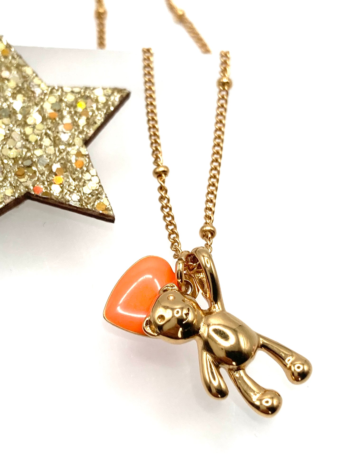 Collana con orsetto e cuore