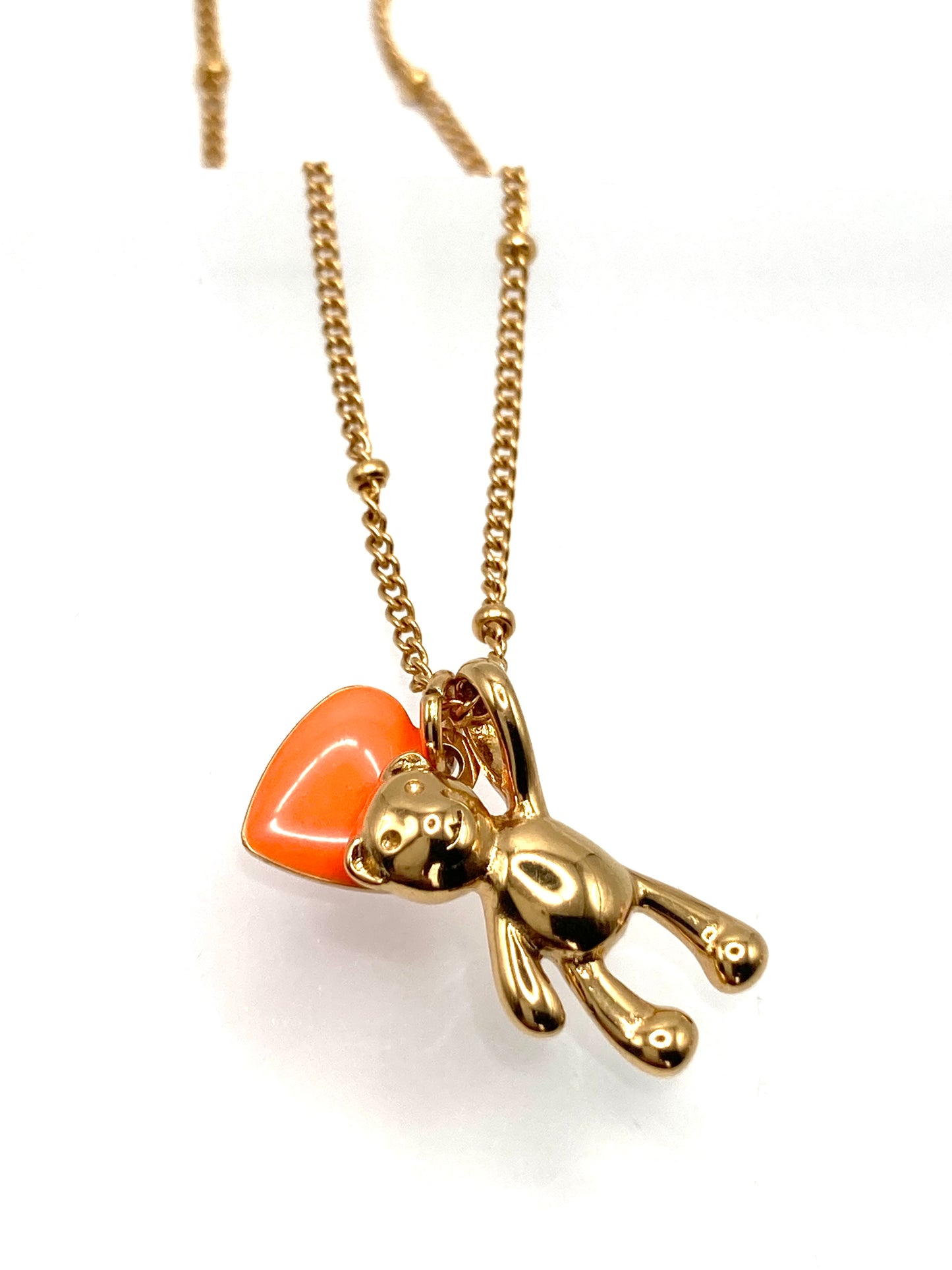 Collana con orsetto e cuore