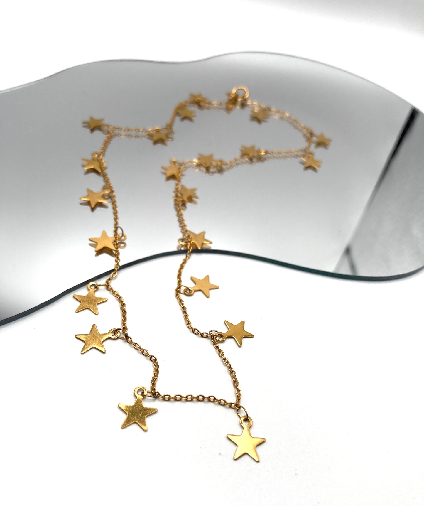 Collana con stelline in acciaio