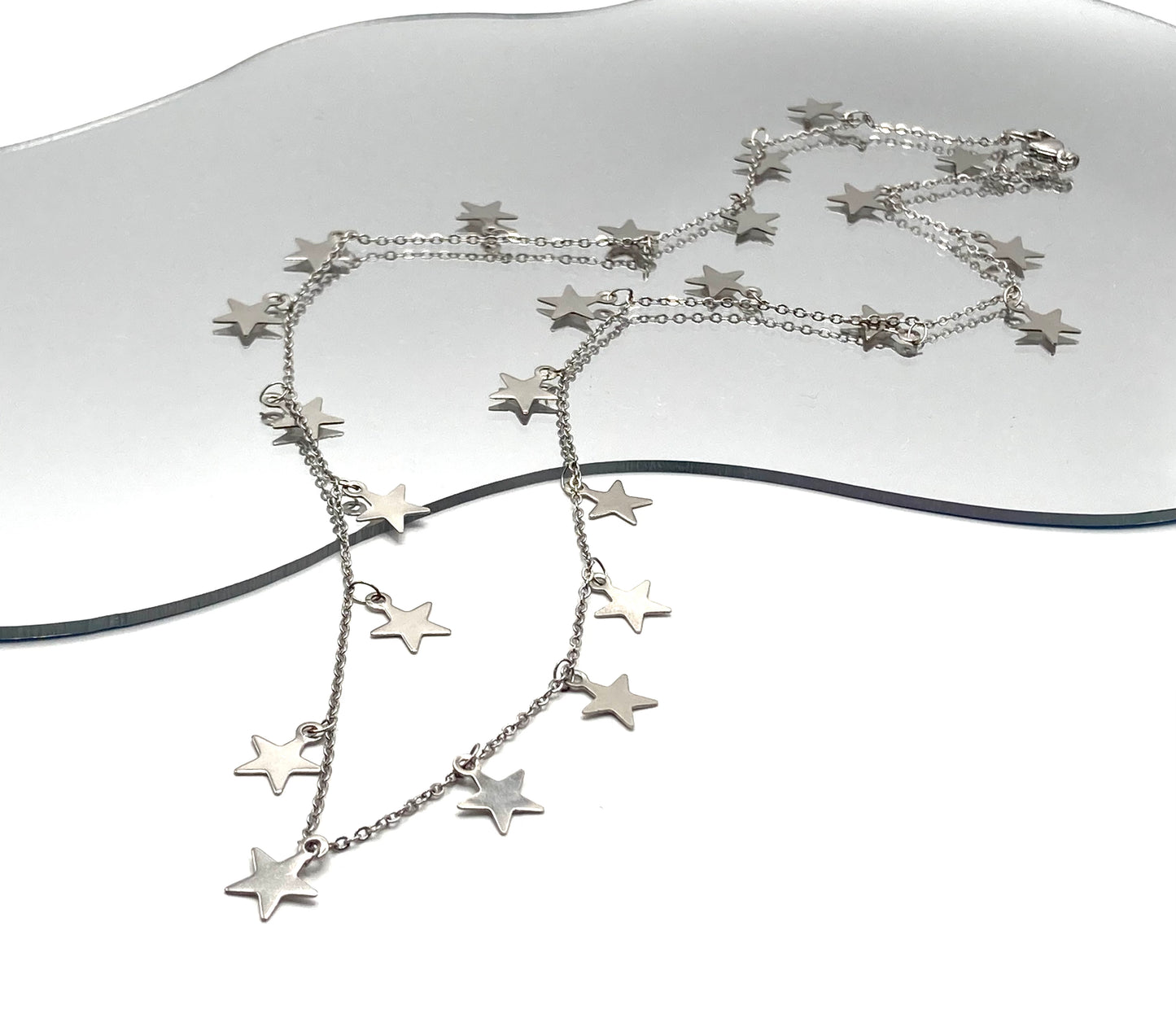 Collana con stelline in acciaio