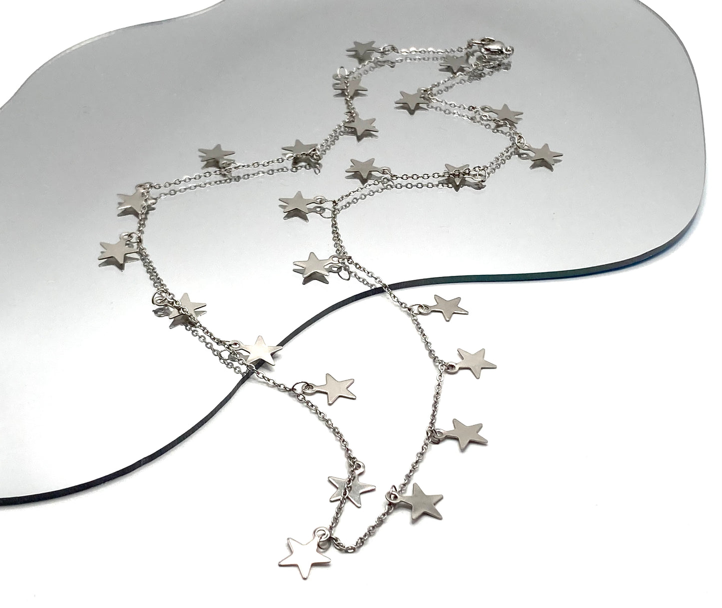 Collana con stelline in acciaio