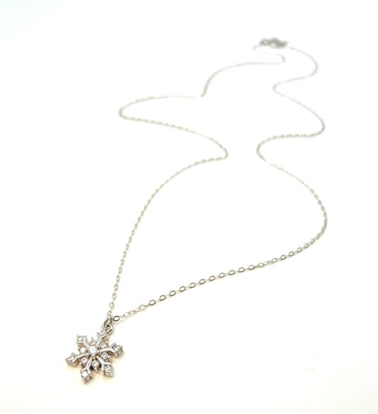 Collier en argent 925 avec flocons de neige