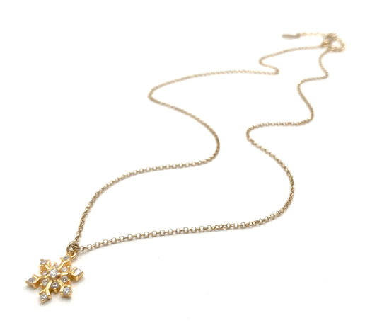 Collier en argent 925 avec flocons de neige