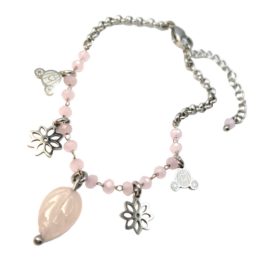 Bracciale con foglia in Quarzo