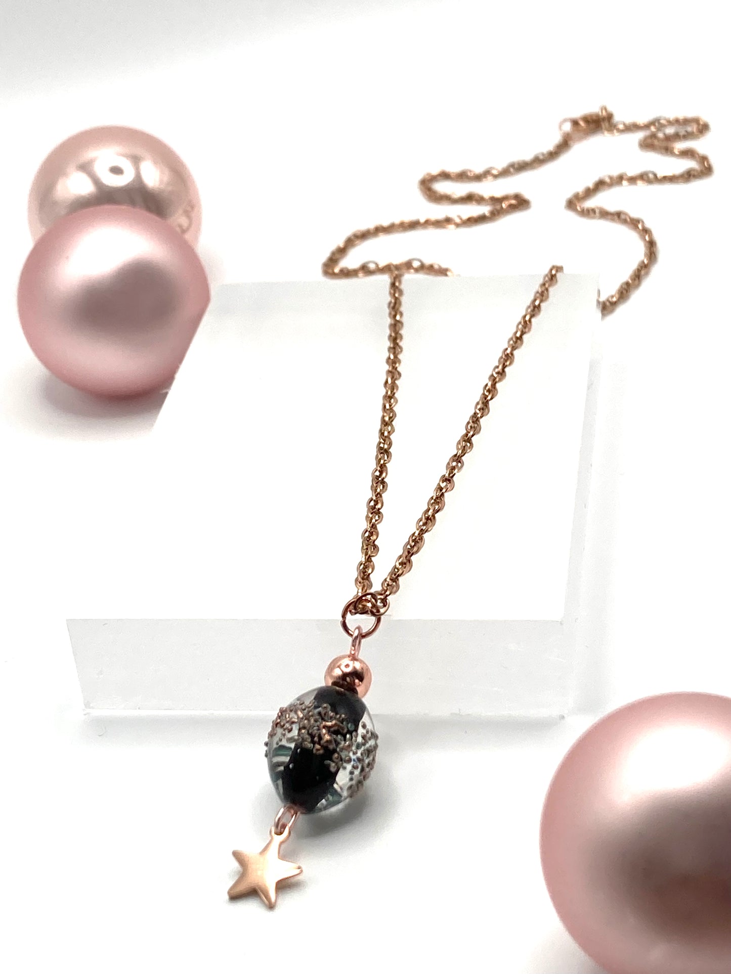 Collana e orecchini con stelline