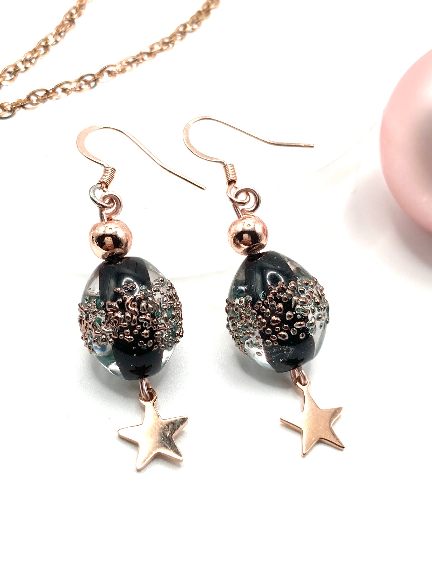 Collana e orecchini con stelline