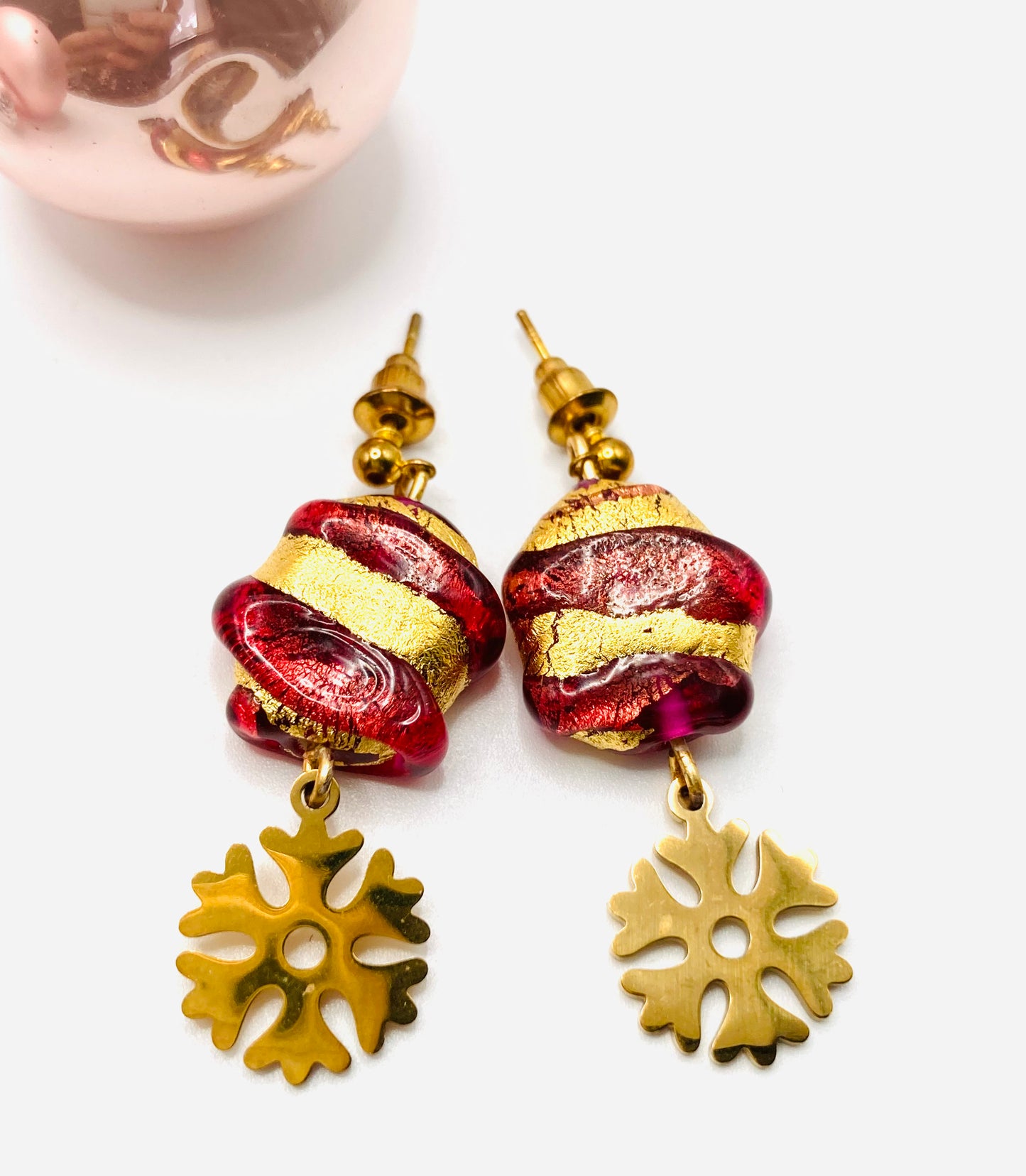 Collana e orecchini con snow