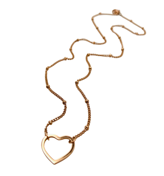 Steel heart necklace