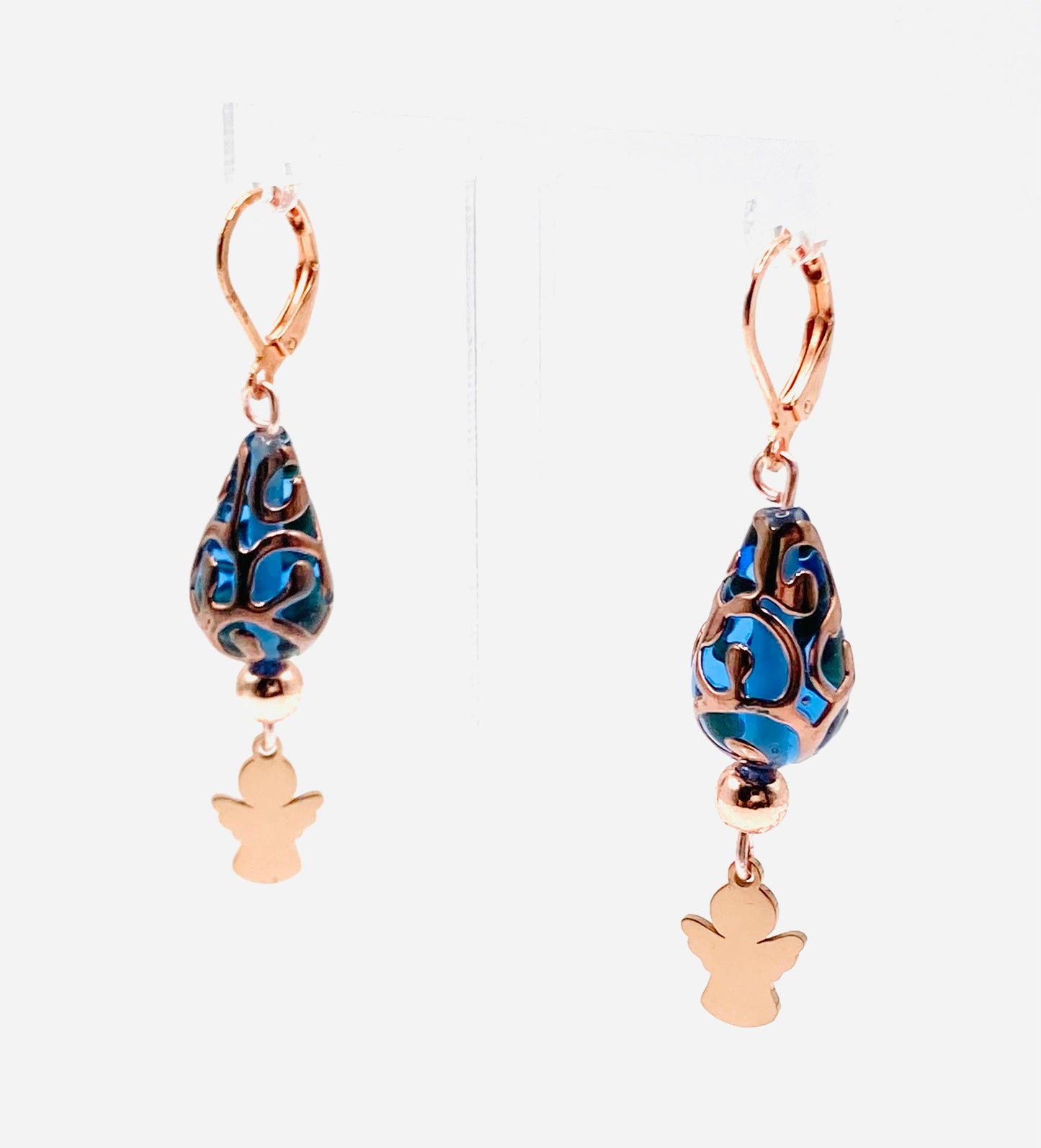 Orecchini con goccia vetro