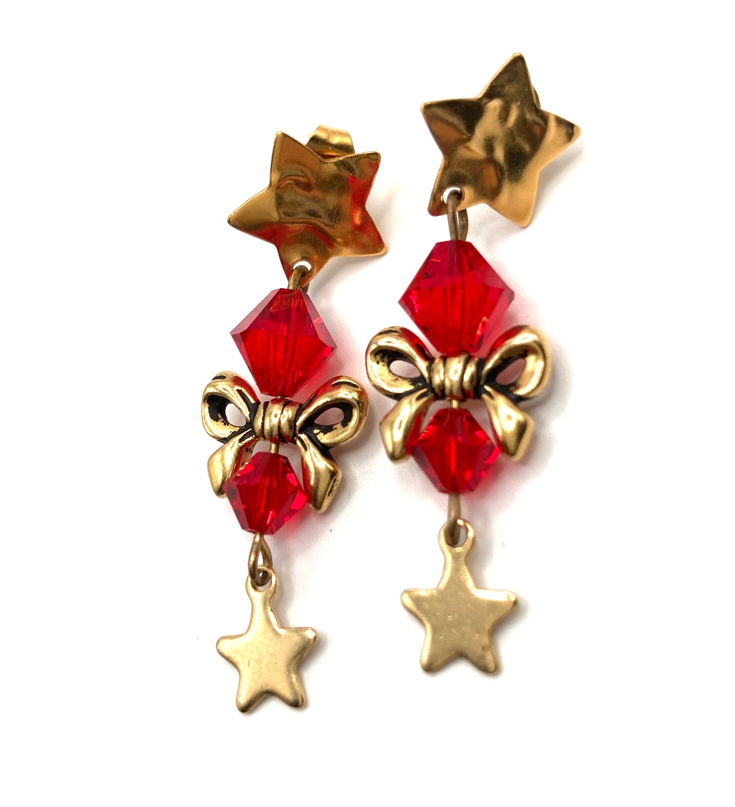 Orecchini con fiocco e stellina