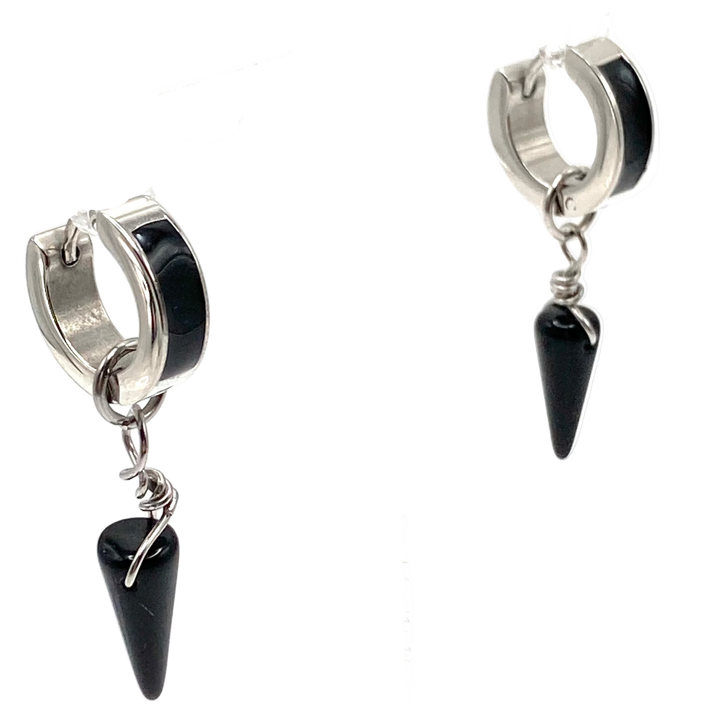 Orecchini a cerchio smaltati