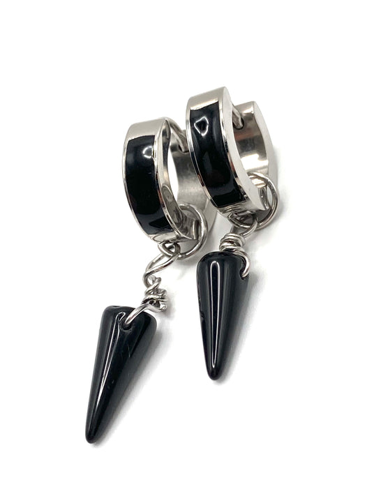 Orecchini a cerchio smaltati