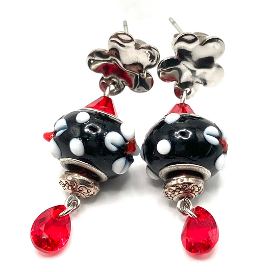 Orecchini con goccia cristallo