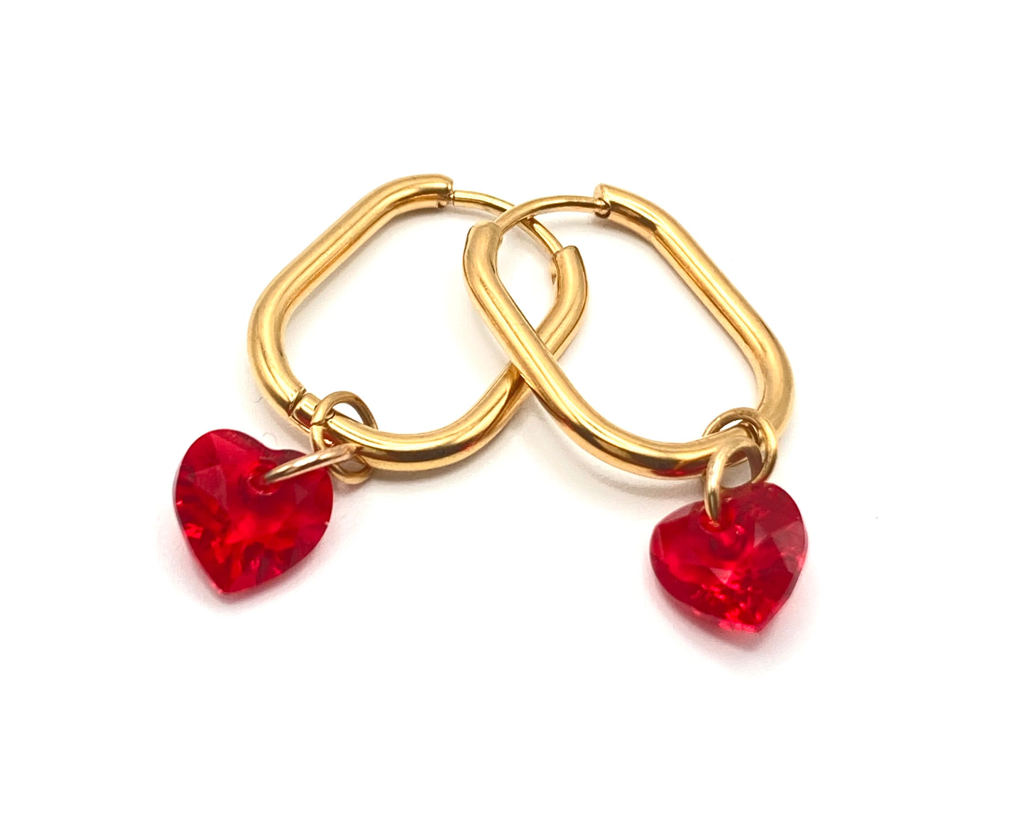 Orecchini con cuore cristallo