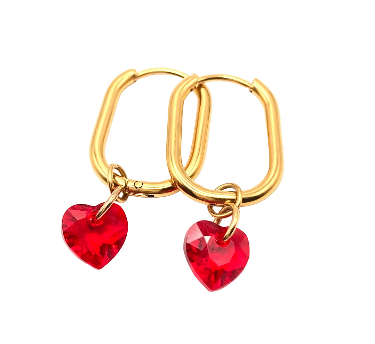 Orecchini con cuore cristallo