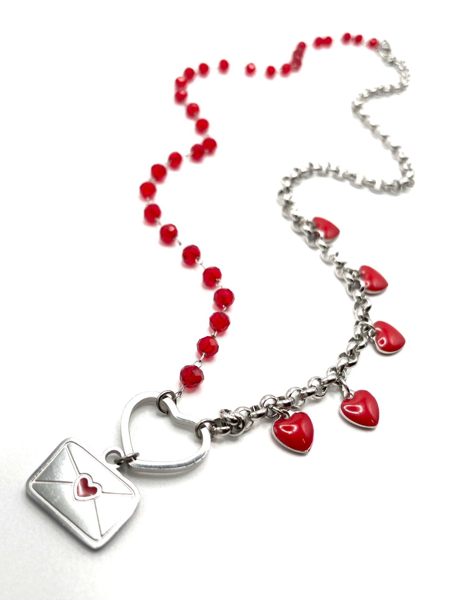 Rosary necklace with steel star