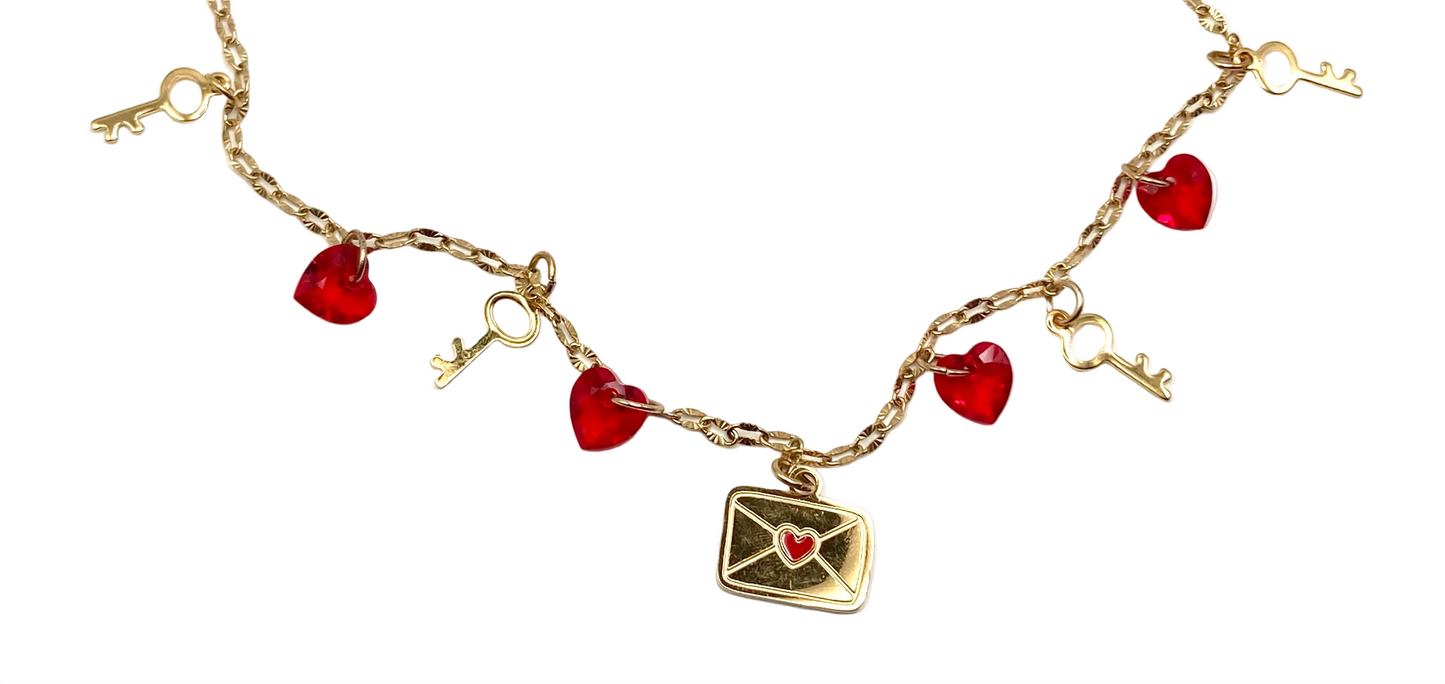 Rosary necklace with steel star