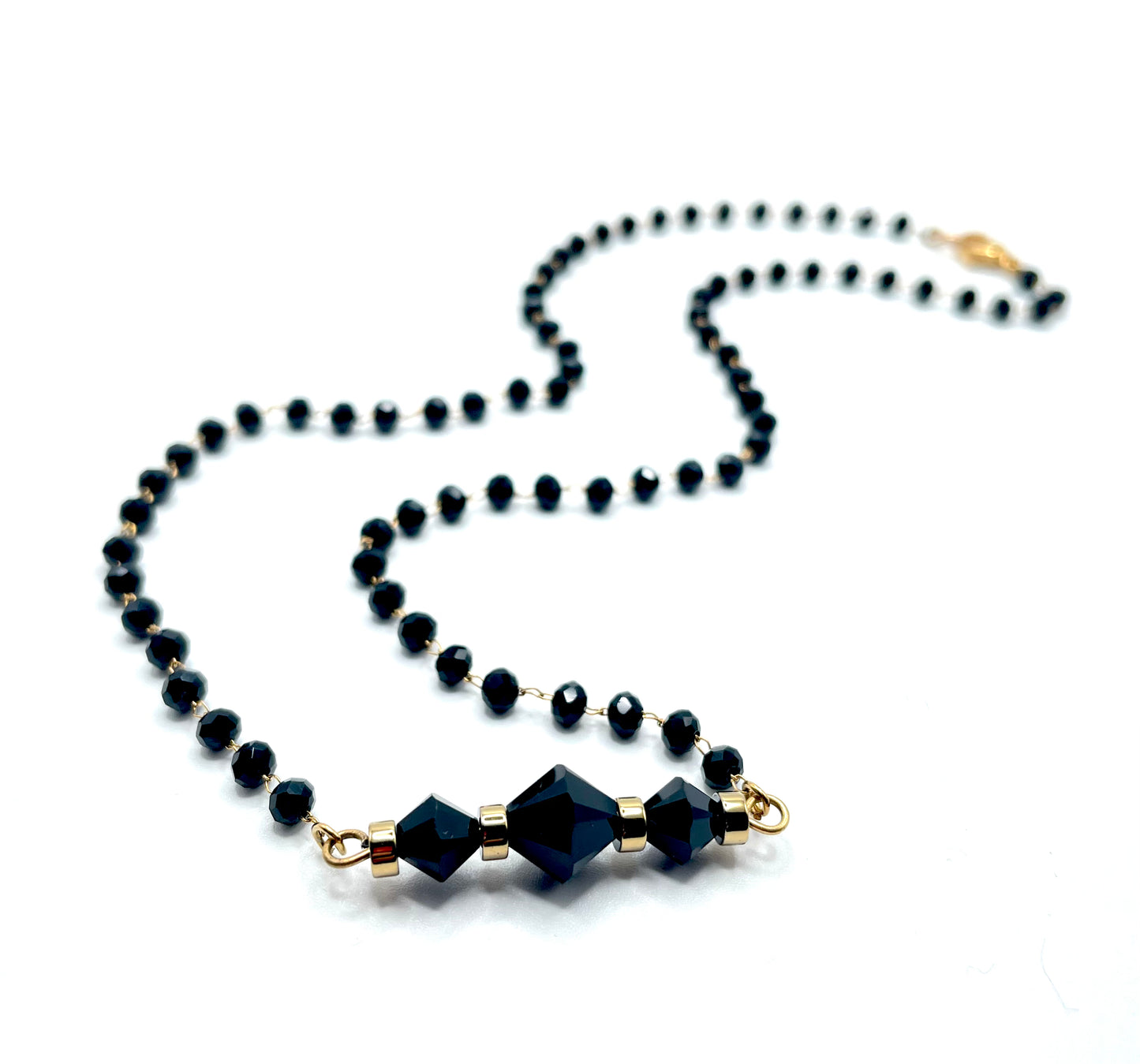 Collana con cristalli neri